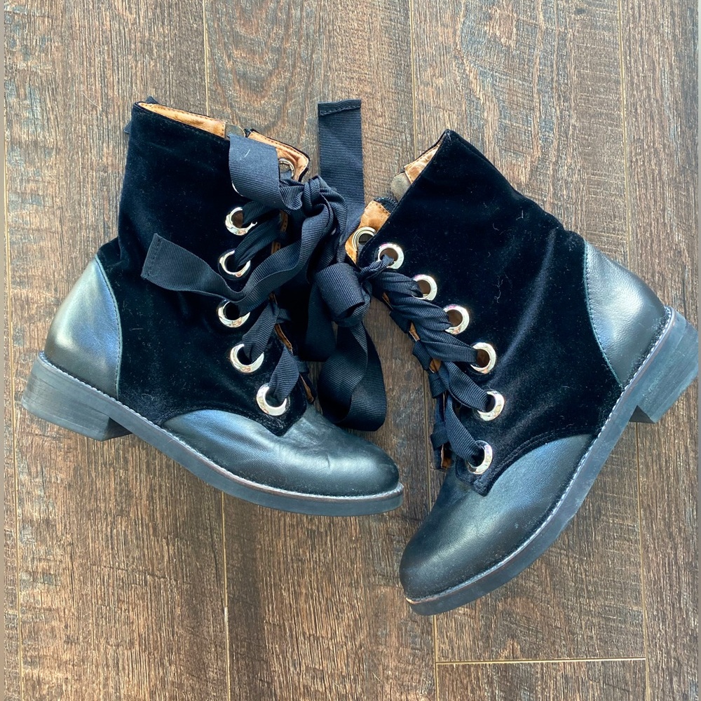 Jeffrey Campbell Velvet Boots